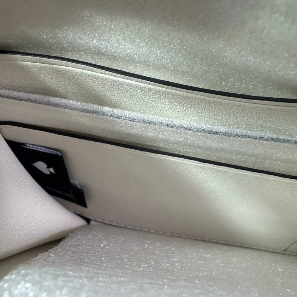 NEW KATE SPADE SAFFIANO LEATHER ZIP WALLET STONE PATH NWT! - Picture 7 of 9